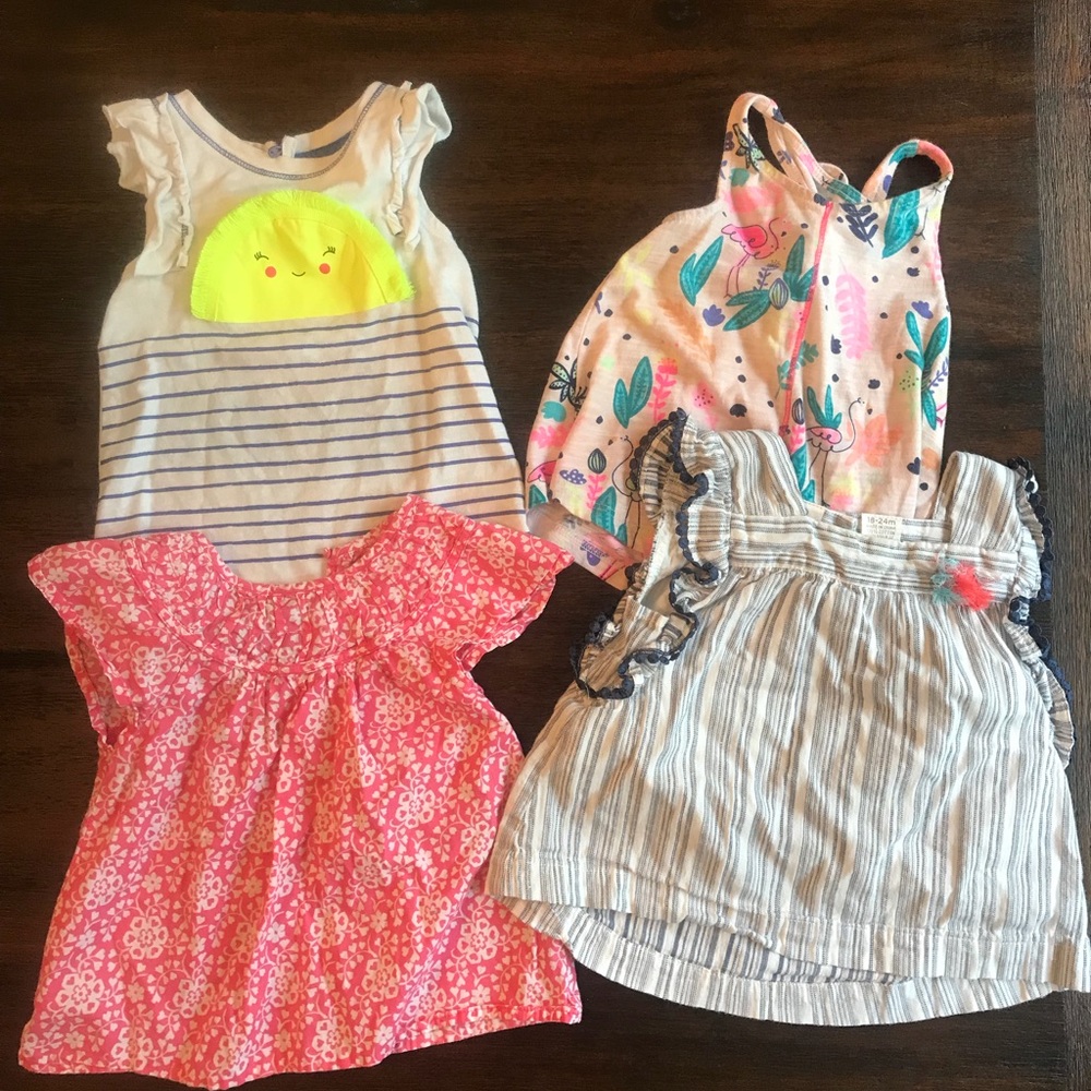 Lot Of 2T Spring/Summer Girls Tops